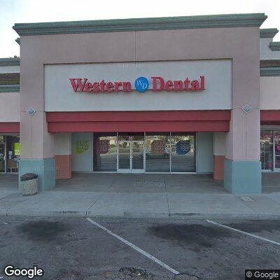 Thumbnail image of the front of a dentist office practice with the name Western Dental which is located in Long Beach, CA