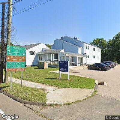 Thumbnail image of the front of a dentist office practice with the name Shoreline Dental Associates which is located in Old Lyme, CT