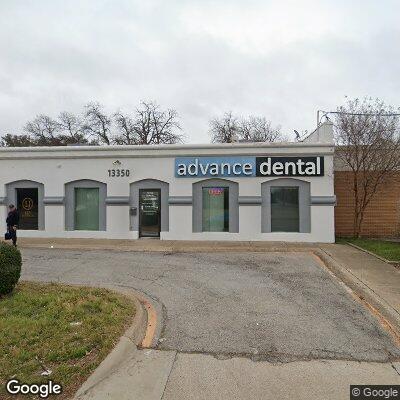 Thumbnail image of the front of a dentist office practice with the name Advance Dental which is located in Dallas, TX