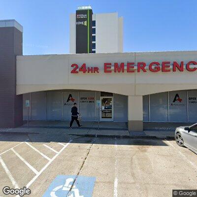 Thumbnail image of the front of a dentist office practice with the name Almeda Dental Group which is located in Houston, TX