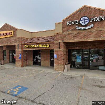 Thumbnail image of the front of a dentist office practice with the name Five Point Family Dentistry which is located in Olathe, KS