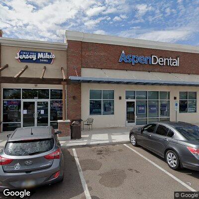 Thumbnail image of the front of a dentist office practice with the name Aspen Dental which is located in Mesa, AZ