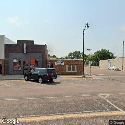 Thumbnail image of the front of a dentist office practice with the name Lennox Dental Clinic which is located in Lennox, SD