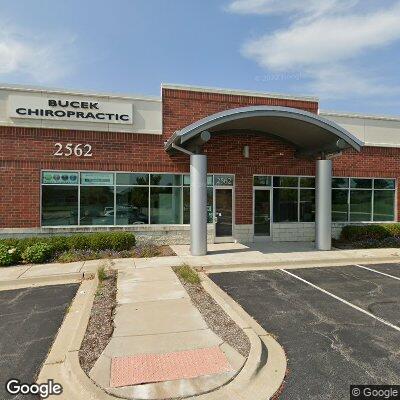 Thumbnail image of the front of a dentist office practice with the name Wright Orthodontics which is located in Batavia, IL