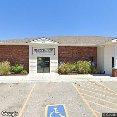 Thumbnail image of the front of a dentist office practice with the name Papillion Pediatric Dentistry which is located in Papillion, NE