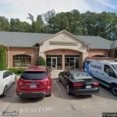 Thumbnail image of the front of a dentist office practice with the name Smiles of Cary Family Dentistry which is located in Cary, NC