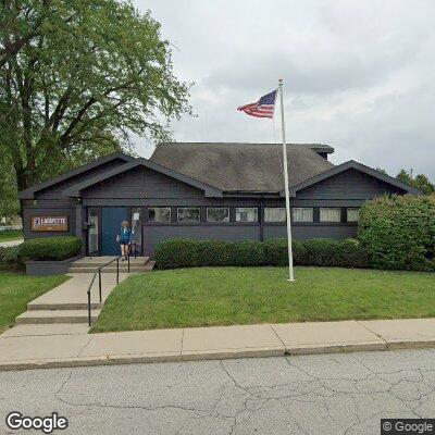 Thumbnail image of the front of a dentist office practice with the name Lafayette Orthodontics which is located in Lafayette, IN