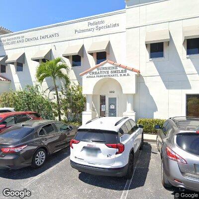 Thumbnail image of the front of a dentist office practice with the name Sunshine Creative Smiles which is located in Tampa, FL