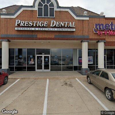 Thumbnail image of the front of a dentist office practice with the name Prestige Dental which is located in Fort Worth, TX