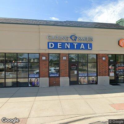 Thumbnail image of the front of a dentist office practice with the name Caring Smiles Dental which is located in Hoffman Estates, IL