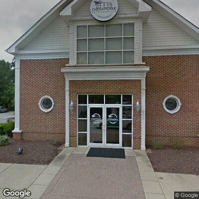 Thumbnail image of the front of a dentist office practice with the name Chesapeake Orthodontics which is located in Prince Frederick, MD