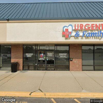 Thumbnail image of the front of a dentist office practice with the name Urgent Dental Center West which is located in Indianapolis, IN