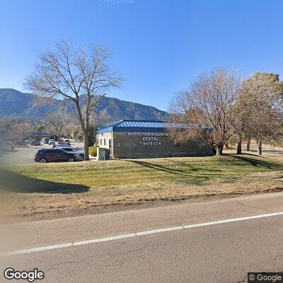 Thumbnail image of the front of a dentist office practice with the name Cheyenne Mountain Dental Group which is located in Colorado Springs, CO