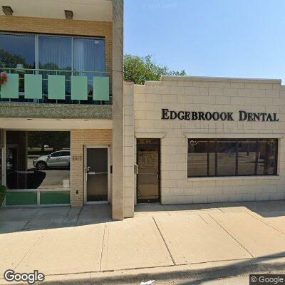 Thumbnail image of the front of a dentist office practice with the name Edgebrook Dental which is located in Chicago, IL