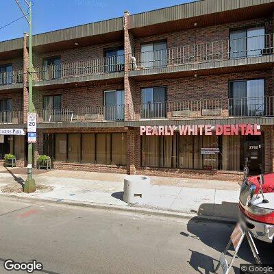 Thumbnail image of the front of a dentist office practice with the name Pearly White Dental which is located in Chicago, IL