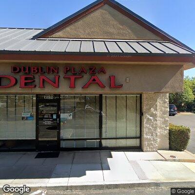 Thumbnail image of the front of a dentist office practice with the name Dublin Plaza Dental which is located in Dublin, CA