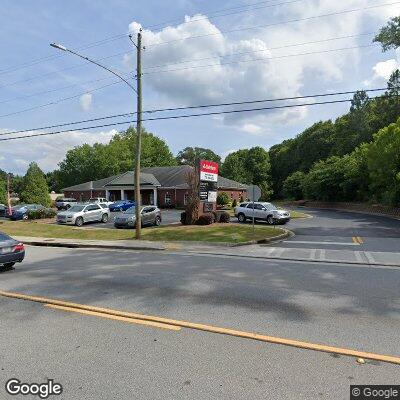 Thumbnail image of the front of a dentist office practice with the name Lindsey Orthodontics which is located in Locust Grove, GA