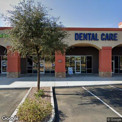 Thumbnail image of the front of a dentist office practice with the name Cobblestone Dental Care which is located in Gilbert, AZ