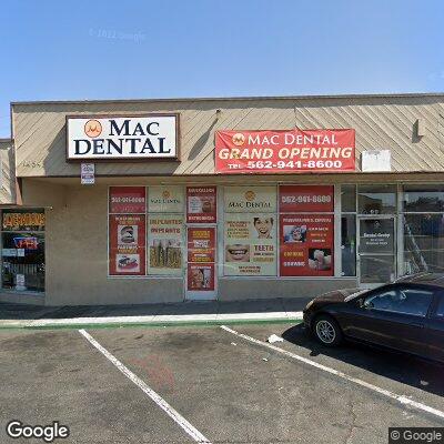 Thumbnail image of the front of a dentist office practice with the name Mac Dental Whittier which is located in Whittier, CA