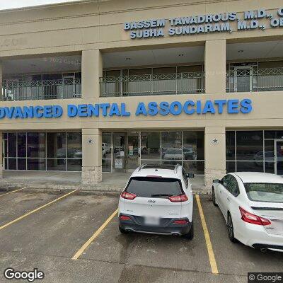 Thumbnail image of the front of a dentist office practice with the name Advanced Dental Associates which is located in Pasadena, TX