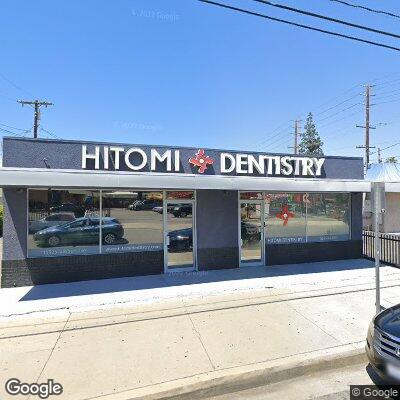 Thumbnail image of the front of a dentist office practice with the name Hitomi Dentistry which is located in El Monte, CA