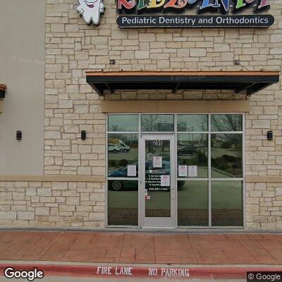 Thumbnail image of the front of a dentist office practice with the name Kidzania Pediatric Dentistry and Orthodontics which is located in Aubrey, TX