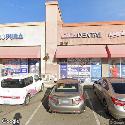 Thumbnail image of the front of a dentist office practice with the name Latin American Dental II which is located in Pomona, CA