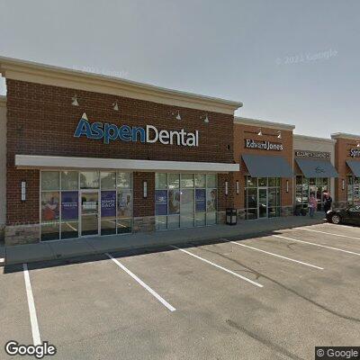 Thumbnail image of the front of a dentist office practice with the name Aspen Dental which is located in Troy, OH