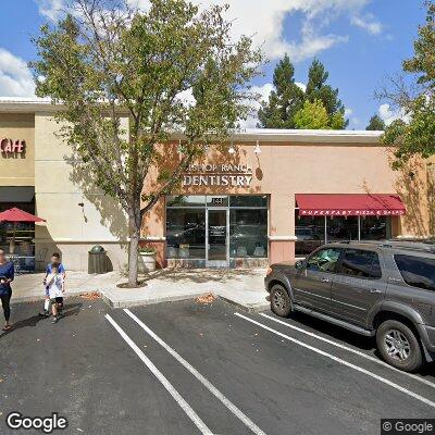 Thumbnail image of the front of a dentist office practice with the name Bishop Rancho Dentistry which is located in San Ramon, CA