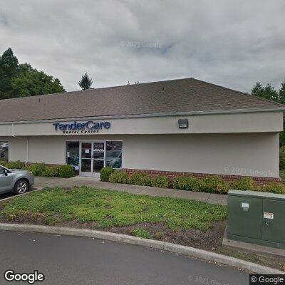 Thumbnail image of the front of a dentist office practice with the name TenderCare Dental Center which is located in North Plains, OR