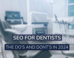 Graph showing SEO organic traffic numbers increasing with the text SEO For Dentists The Do's And Dont's In 2024 over the top