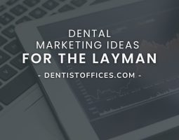 Dental Marketing Ideas For The Layman overlayed on a tablet that displays a user traffic graph